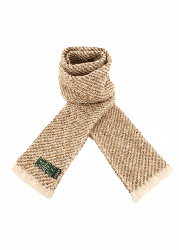 Mucros Aran Scarf | Merino Wool Alpaca Scarf | Oatmeal Mix