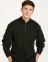 Ballycroy Mens Aran Half Zip Sweater | Green *XL ONLY*