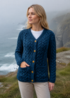 Aran Button-Up Cable Knit Cardigan | Atlantic