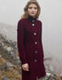 Aran Cable Knit Coat | Burgundy