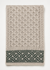 Aran Celtic Design Merino Wool Scarf | Parsnip
