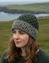 Bonnet en laine mérinos Aran - Gris chiné
