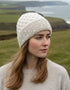 Bonnet en laine mérinos Aran - Gris chiné
