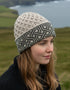 Bonnet en laine mérinos Aran - Gris chiné