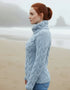 Aran Cowl Neck Chunky Sweater | Blue Sail - Clearance