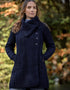 Aran Crafts Chunky Collar Coat | Navy