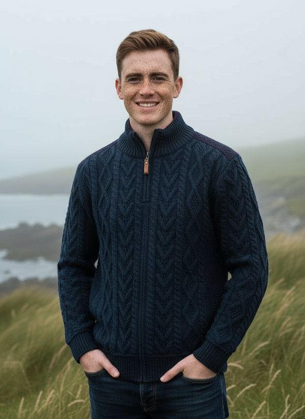 Aran Crafts Full Zip Sweater | Sherwood