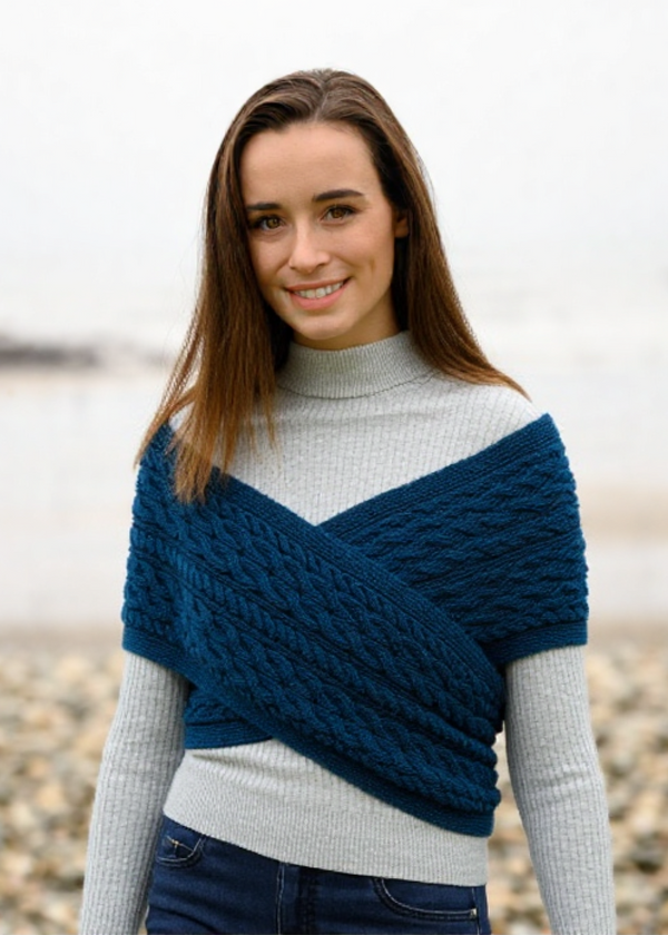 Aran Crossover Wrap | Atlantic