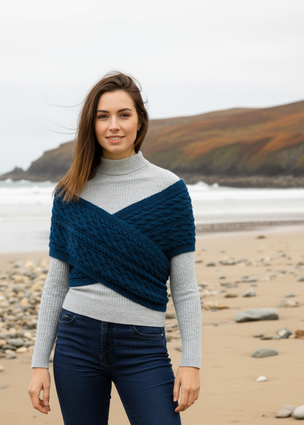 Aran Crossover Wrap | Atlantic