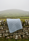 Aran Diamond Supersoft Merino Wool Blanket | Ocean Grey 