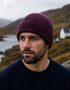 Aran Donegal Fleck Wool Hat - Bordeaux