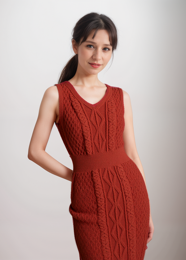 Aran Dress | Orange