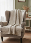 Aran Honeycomb 100% Super Soft Merino Wool Throw