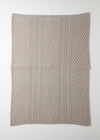Aran Honeycomb 100% Super Soft Merino Wool Throw | Sand