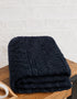 Aran Honeycomb Blanket | Navy Green Mix - Clearance