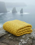 Aran Honeycomb Blanket | Mustard - Clearance