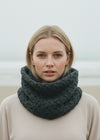Aran Infinity Cable Scarf Charcoal