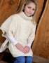 Aran Kids Poncho | Natural