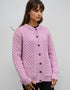 Aran Lumber Cardigan | Pink