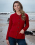 Aran Lumber Cardigan | Red