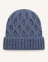 Aran Merino Wool Beanie Hat | Denim - Clearance