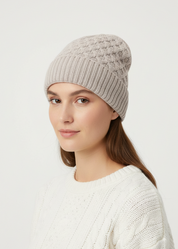Aran Merino Wool Hat - Oatmeal