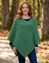 Poncho à col en laine mérinos Aran | Framboise - Collection Premium Heritage Knitwear