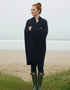 Aran Patchwork Blanket | Midnight Navy - Clearance