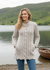 Aran Plated Scallop Jacket | Stone