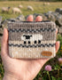 Aran Sheep Wool Coin Purse Grey/Beige