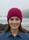 Aran Super Soft Heart Hat | Magenta