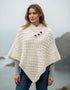 Aran Super Soft Merino Wool Poncho | Natural