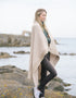 Aran Throw with Tweed Trim | Oatmeal