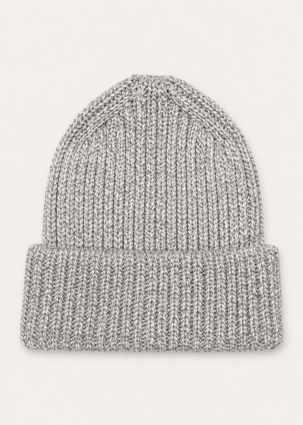 Aran Wool Ribbed Hat | Oatmeal