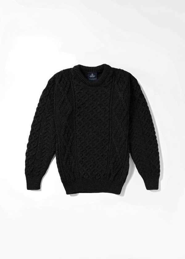 Aran Wool Sweater | Army Green
