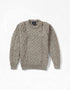 Aran Wool Sweater | Flecked Oatmeal