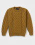 Aran-Wollpullover | Marinegrün | Traditionelle irische Strickwaren