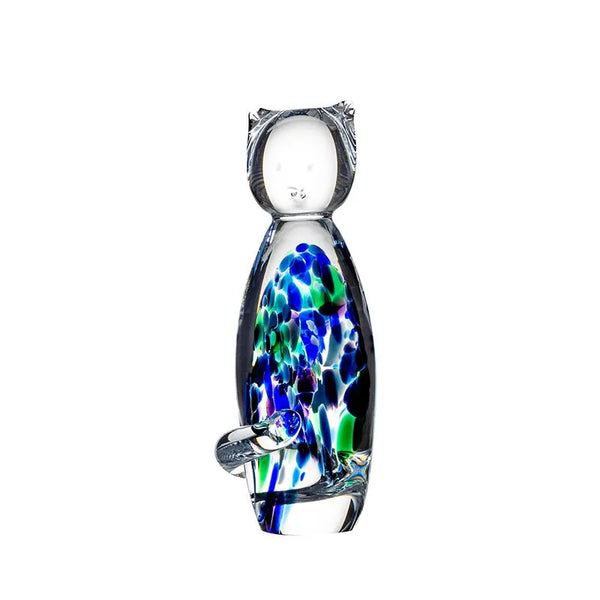 Wild Atlantic Way Blue Irish Glass Cat