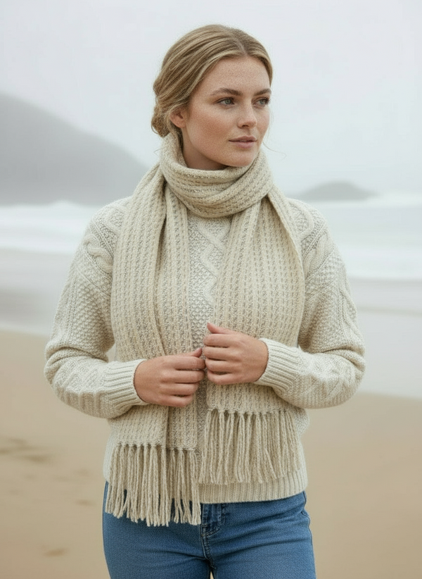 Mucros Atlantic Scarf | Natural