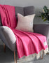 McNutt Herringbone Throw | Aurora Pink