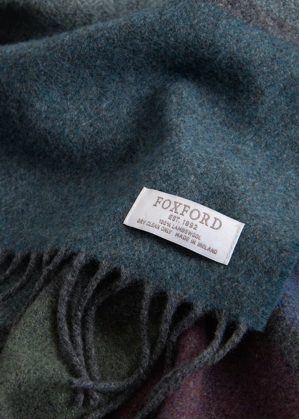 Foxford Lambswool Scarf | Autumn Contemapry Stripe