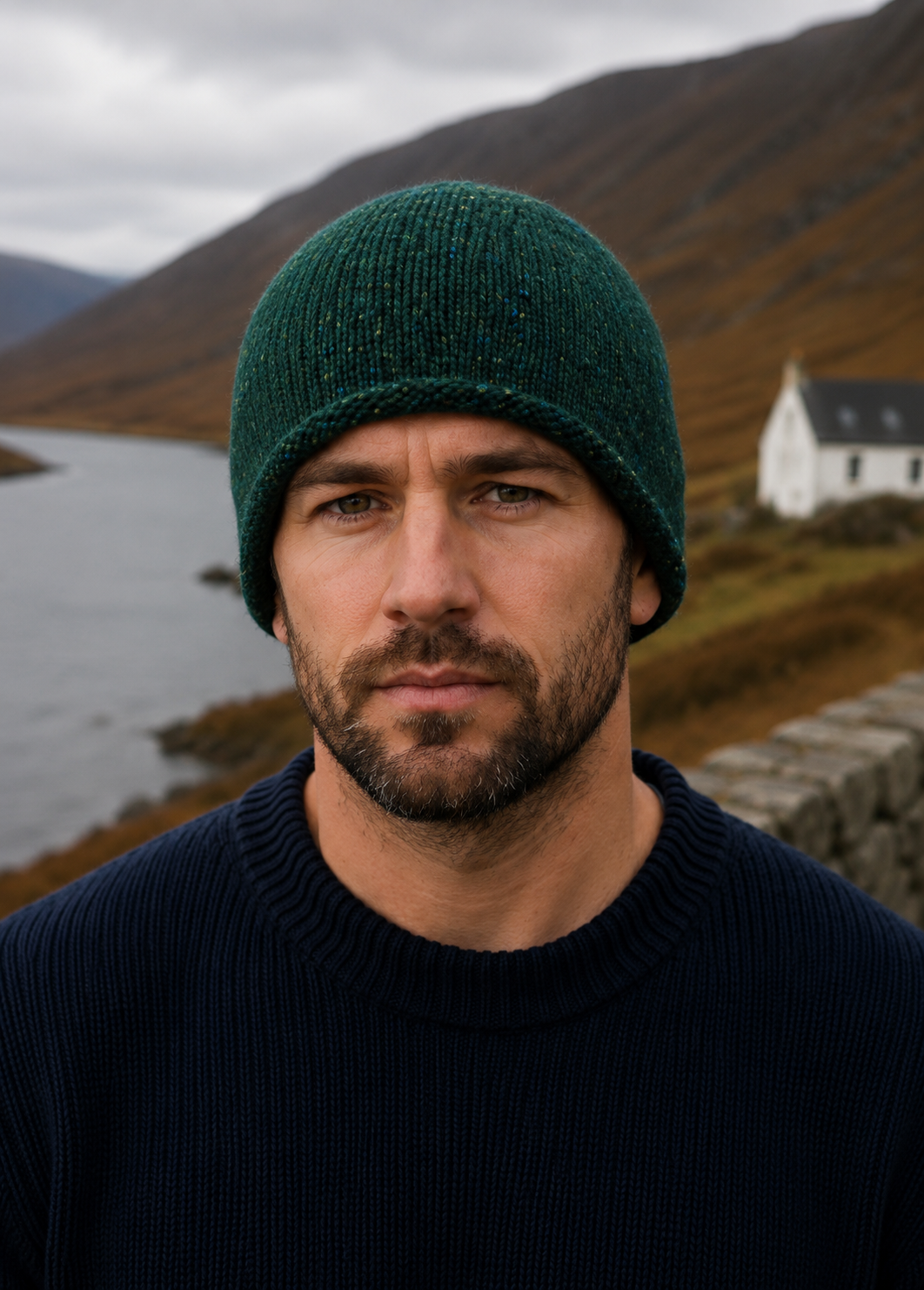 Donegal Fleck Wool Hat - Meadow Green