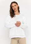 Cotton Ladies Sweater | White