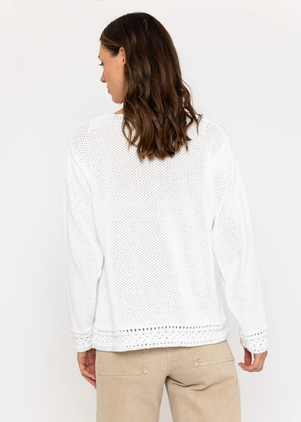 Cotton Ladies Sweater | White