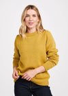 Aoife Merino Wool Crewneck Sweater | Yellow