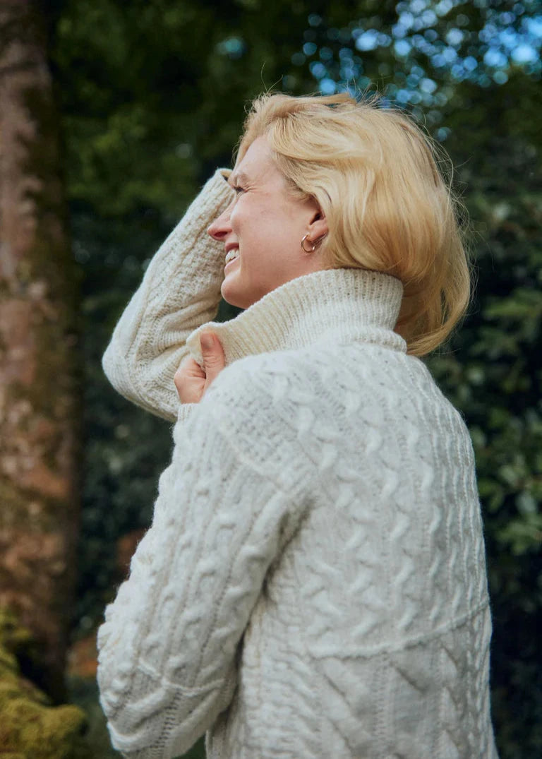 Aran Supersoft Cardigan | Natural - Clearance