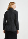 Aran Supersoft Cardigan | Charcoal - Clearance