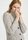 Aran Supersoft Cardigan | Oatmeal