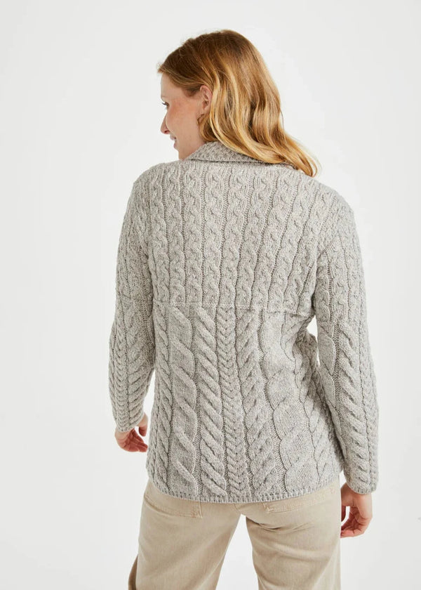 Aran Supersoft Cardigan | Oatmeal - Clearance