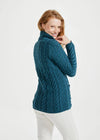 Aran Supersoft Cardigan | Teal